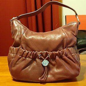 Michael Kors Brown Leather Shoulder Strap Bag - like new